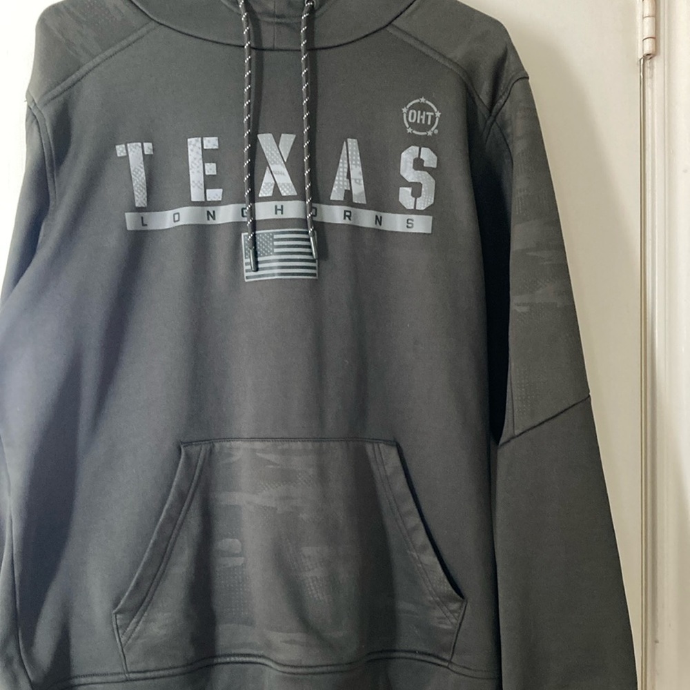Texas Longhorns Men’s Olive/Camo Hoodie. Part of the OHT Initiative. Like New. - Picture 11 of 12